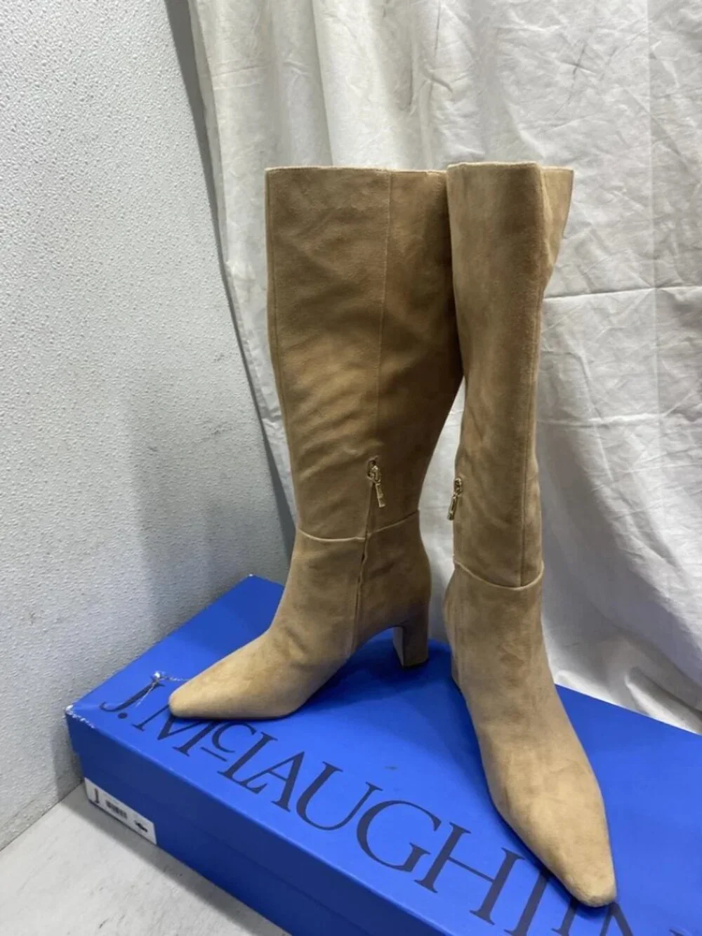 NEW J.McLaughlin Eden Tall Boots Sand Suede US W7